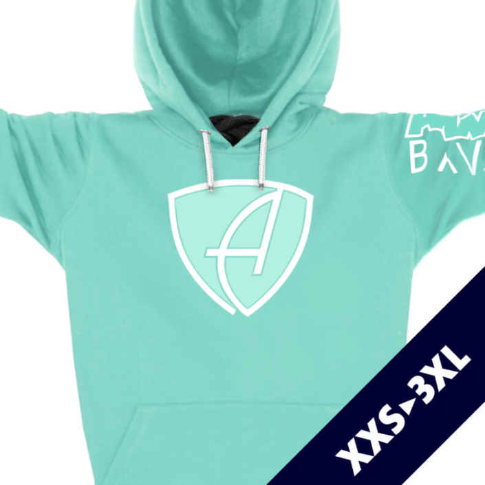 Ammersee Kapuzenpullover Hoodie 100% Biobaumwolle CBo | Mint White Ammersee Kapuzenpullover Hoodie 100% Biobaumwolle CBo | Mint White