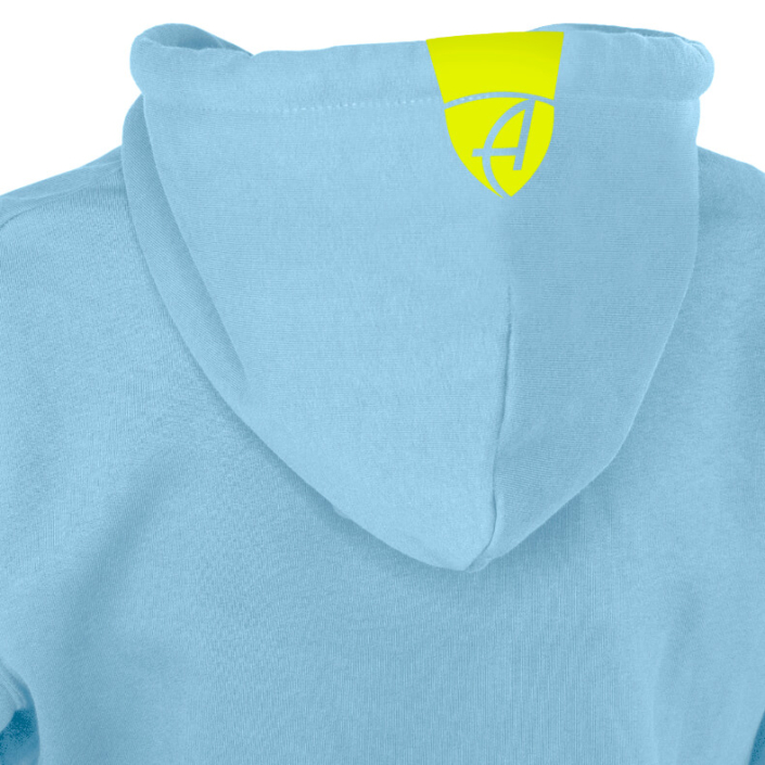Ammersee Echsen-Kapuzenjacke Unisex 100% Biobaumwolle Gecko One | Sky Lime
