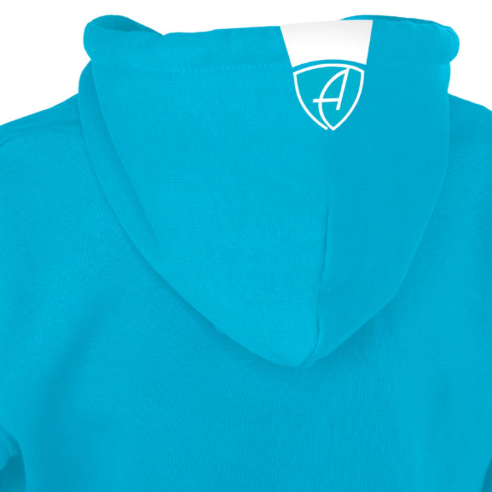 Ammersee Kapuzenpullover Hoodie 100% Biobaumwolle CBo | Aqua White