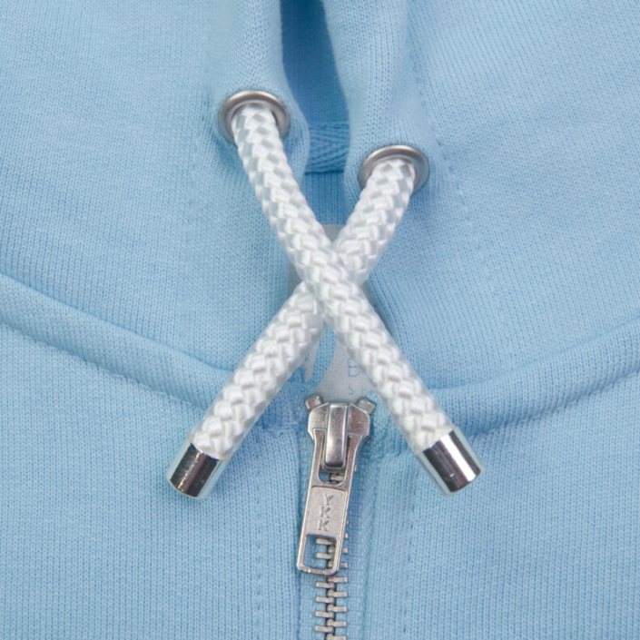 Ammersee Kapuzenjacke Hoodie 100% Biobaumwolle CSo | Sky White