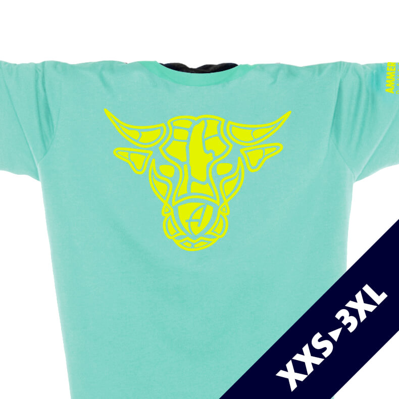 Ammersee Stier T-Shirt Unisex 100 % Biobaumwolle Bull One | Mint Lime
