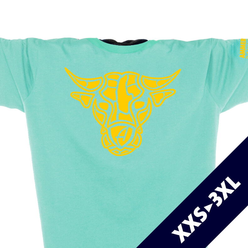 Ammersee Stier T-Shirt Unisex 100 % Biobaumwolle Bull One | Mint Mandarin