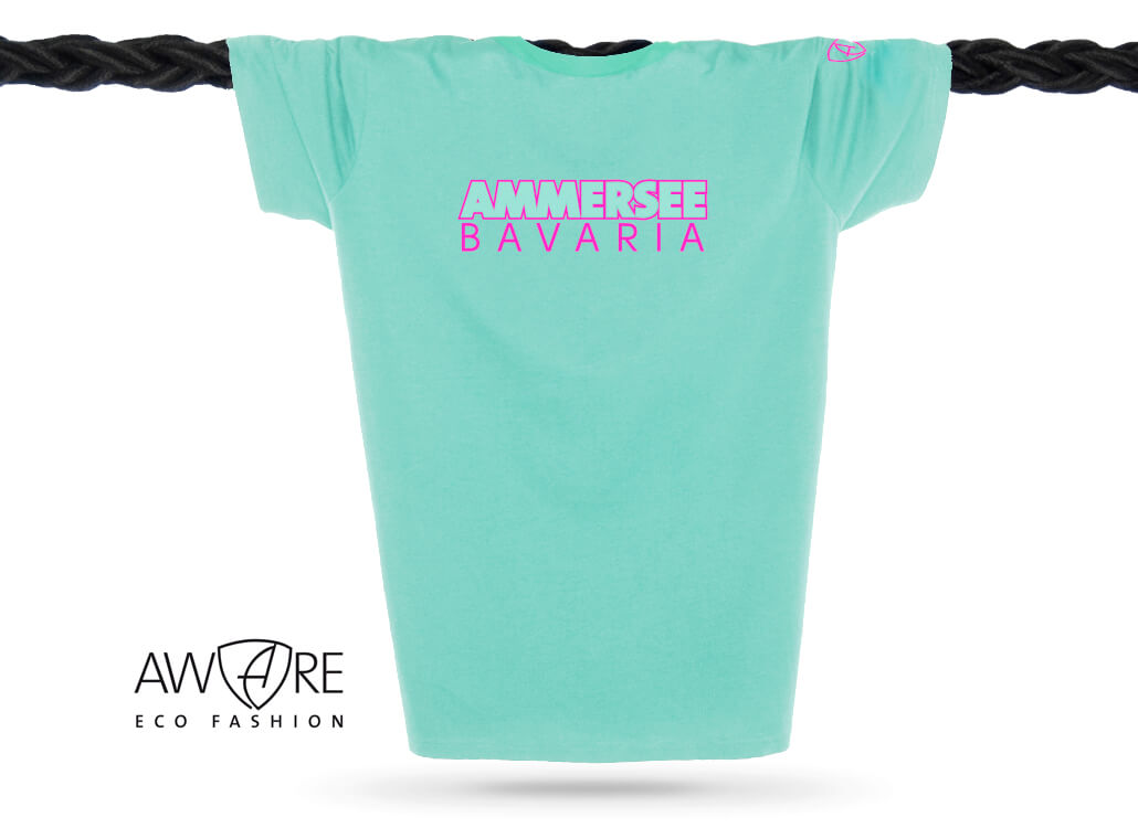 AMMERSEE T-Shirt Unisex Mint Ammersee T-Shirt Unisex 100 % Biobaumwolle CTo | Mint Bubble