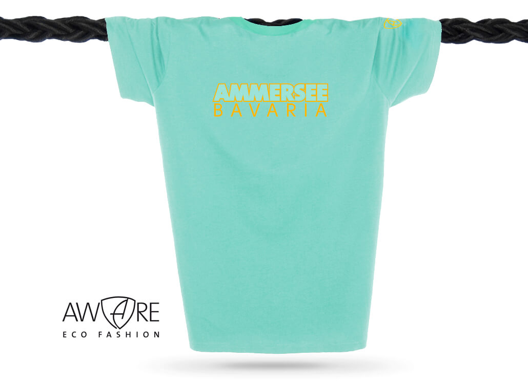 AMMERSEE T-Shirt Unisex Mint Ammersee T-Shirt Unisex 100 % Biobaumwolle CTo | Mint Mandarin