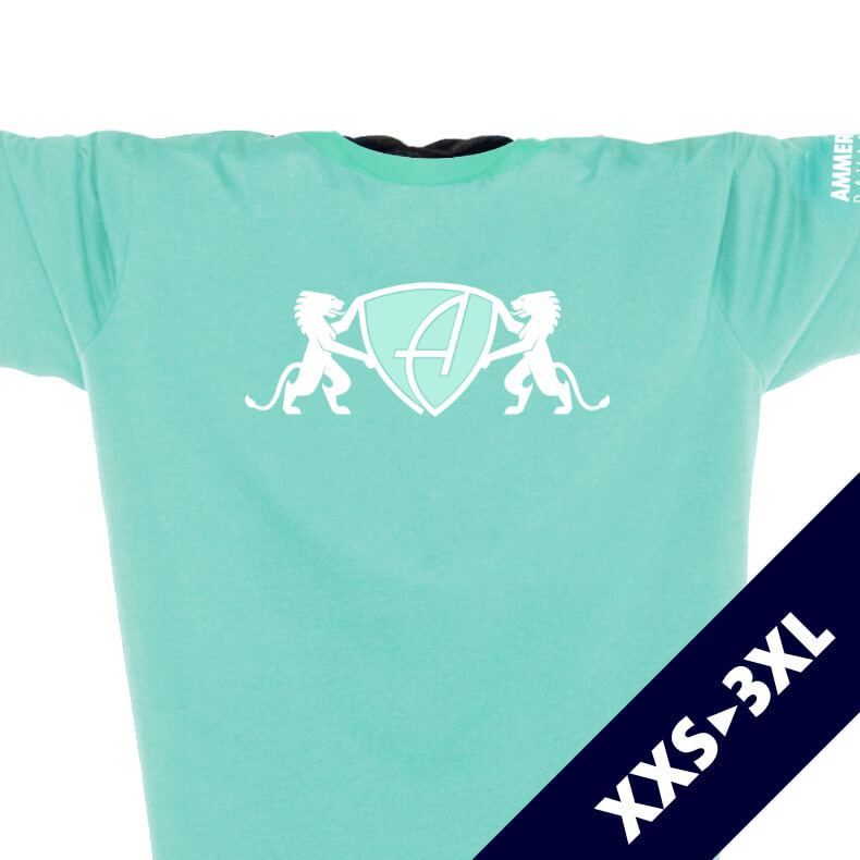 Ammersee Löwen T-Shirt Unisex 100 % Biobaumwolle Lion | Mint White