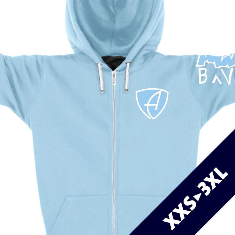 Ammersee Kapuzenjacke Hoodie 100% Biobaumwolle CSo | Sky White