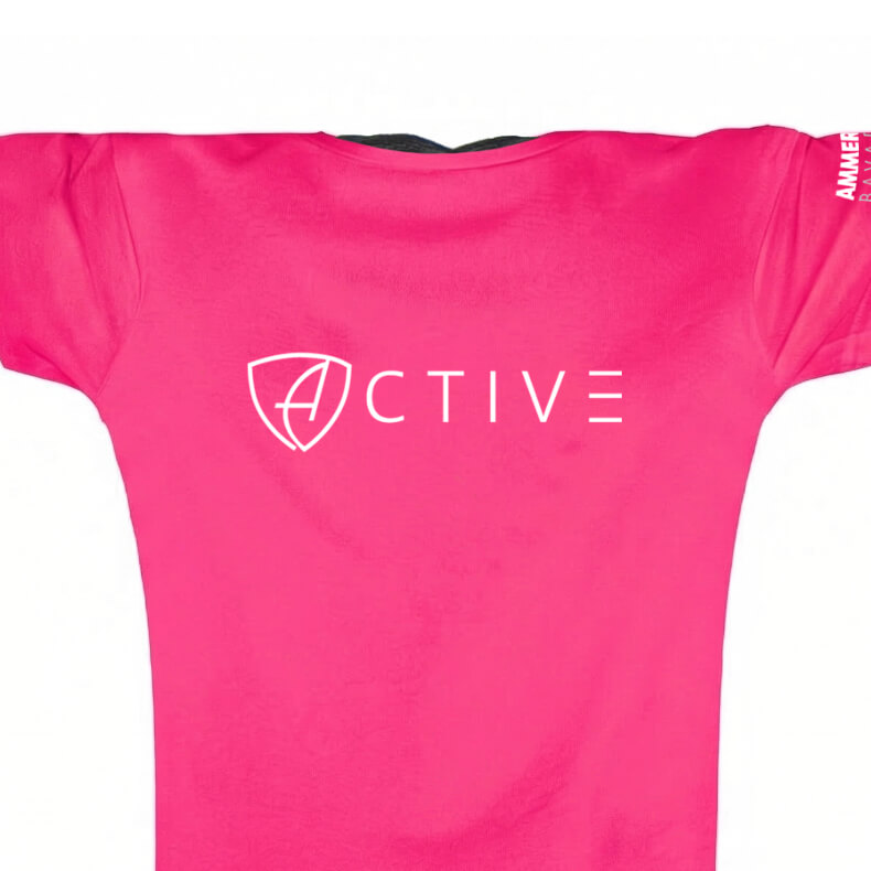 Damen T-Shirt Sportfunktion Active Eco Sports ABt | Neopink White