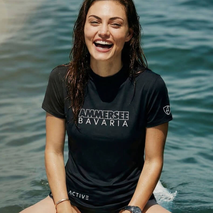 Damen T-Shirt Sportfunktion Active Eco Sports CTo | Black White