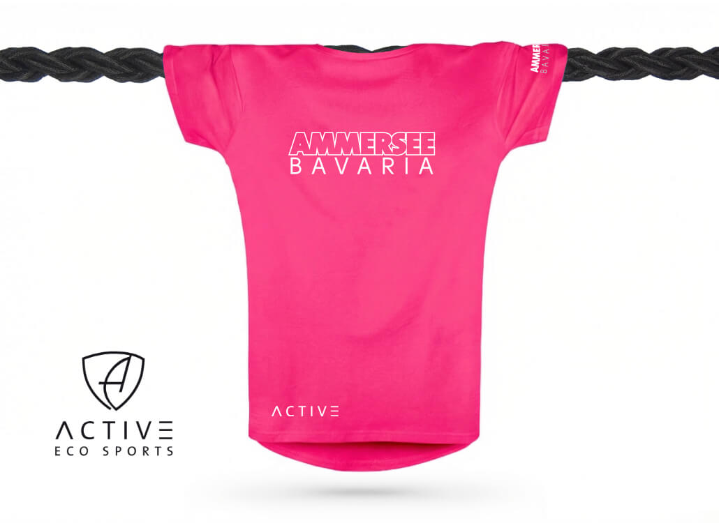 Damen T-Shirt Sportfunktion Active Eco Sports CTo | Neopink White