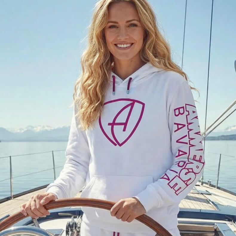 Ammersee Kapuzenpullover Hoodie 100% Biobaumwolle CBo | White Berry