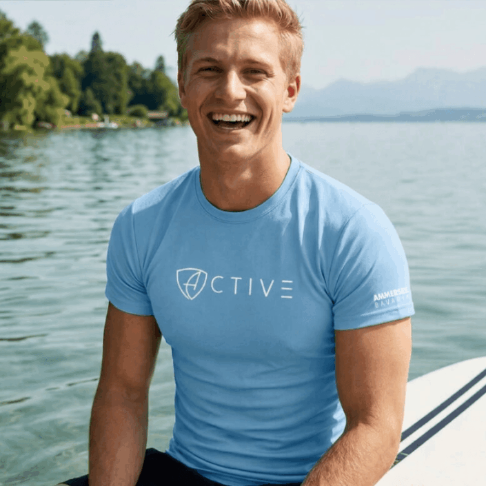 Herren T-Shirt Sportfunktion Active Eco Sports ABt | Sky White