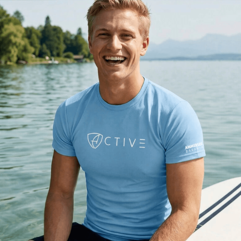 Herren T-Shirt Sportfunktion Active Eco Sports ABt | Sky White