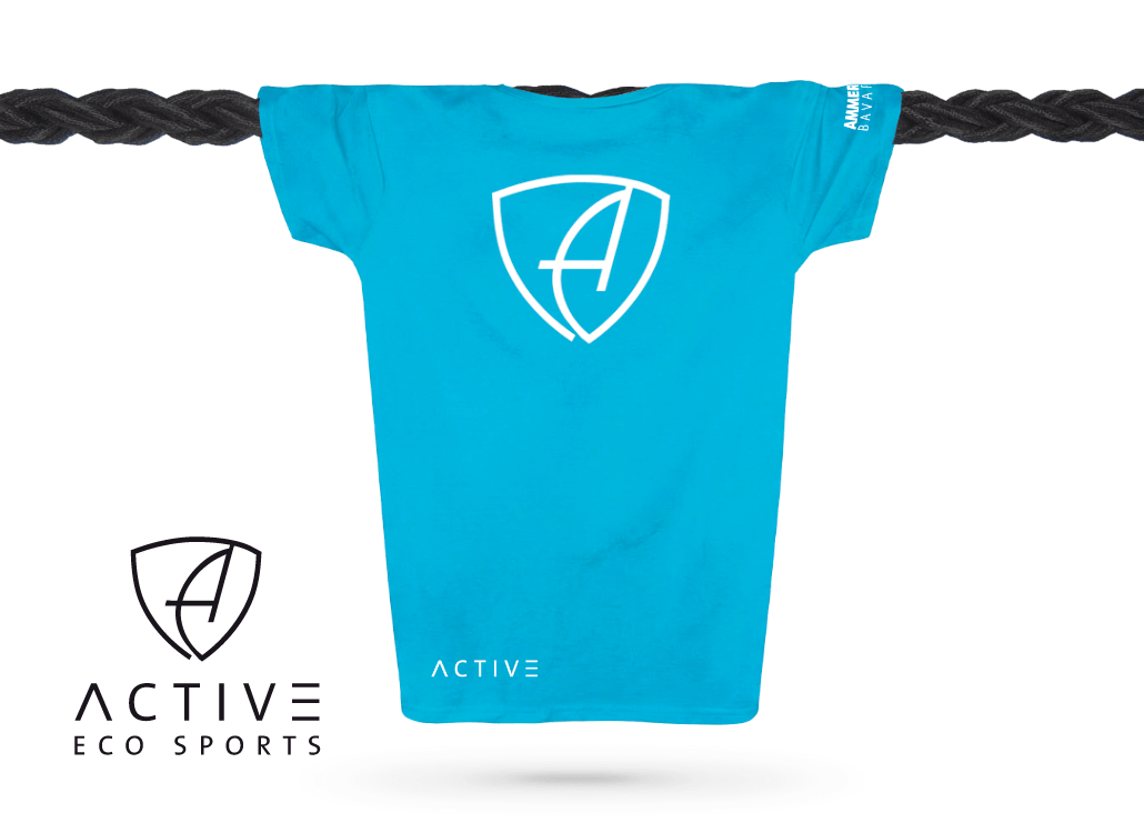 Herren T-Shirt Sportfunktion Active Eco Sports CBo | Aqua White