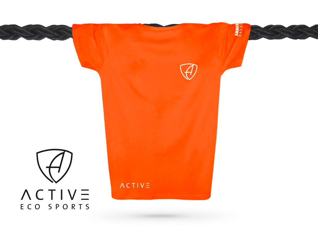 Herren T-Shirt Sportfunktion Active Eco Sports CGo | Neorange White