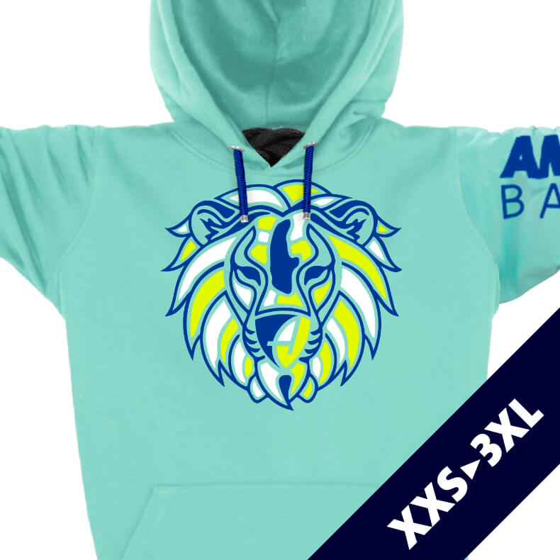Ammersee Löwen Kapuzenpullover Hoodie 100% Biobaumwolle Lion | Mint Alex