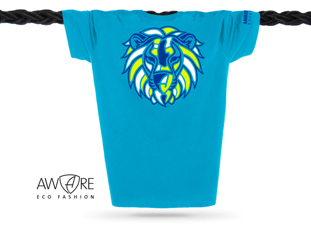 Ammersee Löwen T-Shirt Unisex 100 % Biobaumwolle Lion | Aqua Fresh