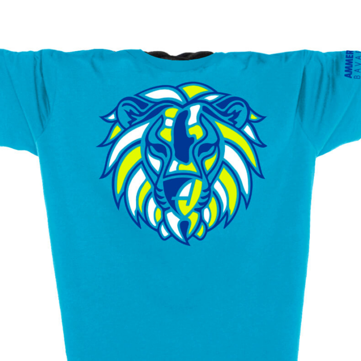 Ammersee Löwen T-Shirt Unisex 100 % Biobaumwolle Lion | Aqua Fresh