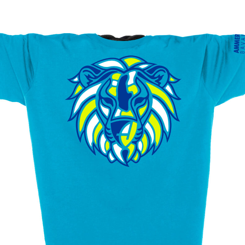 Ammersee Löwen T-Shirt Unisex 100 % Biobaumwolle Lion | Aqua Fresh