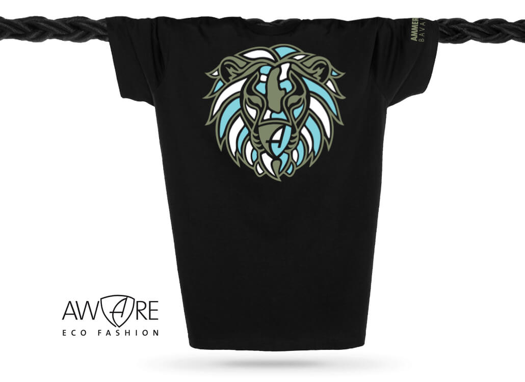 Ammersee Löwen T-Shirt Unisex 100 % Biobaumwolle Lion | Black Mara