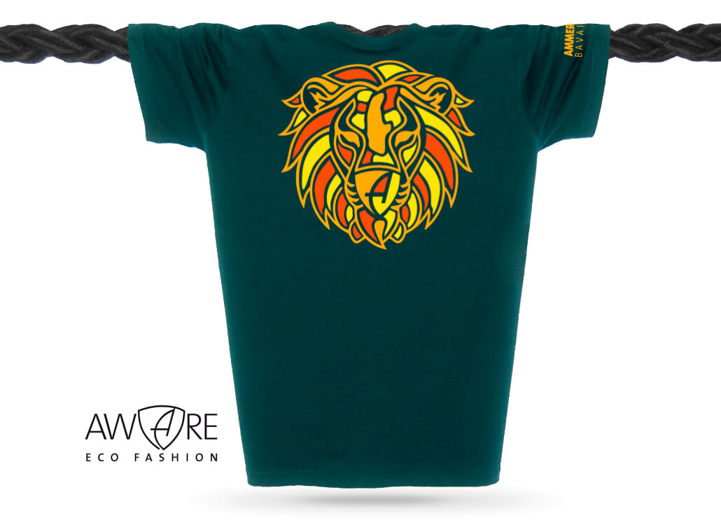 Ammersee Löwen T-Shirt Unisex 100 % Biobaumwolle Lion | Forest Fire