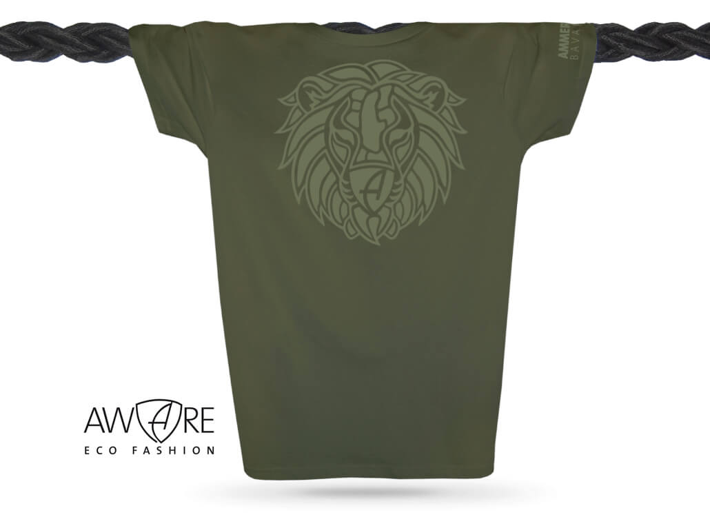 Ammersee Löwen T-Shirt Unisex 100 % Biobaumwolle Lion | Khaki Khaki