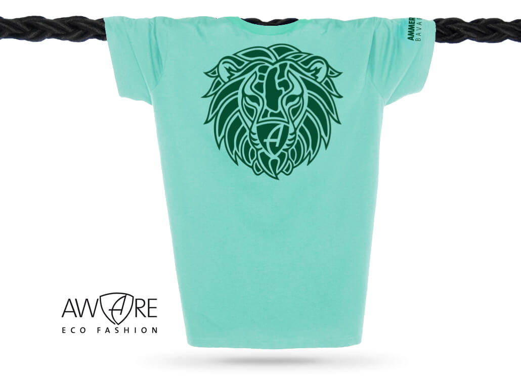 Ammersee Löwen T-Shirt Unisex 100 % Biobaumwolle Lion One | Mint Forest