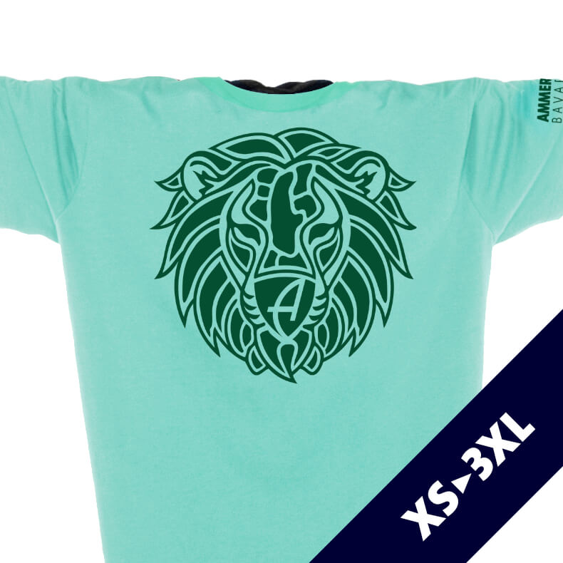 Ammersee Löwen T-Shirt Unisex 100 % Biobaumwolle Lion One | Mint Forest