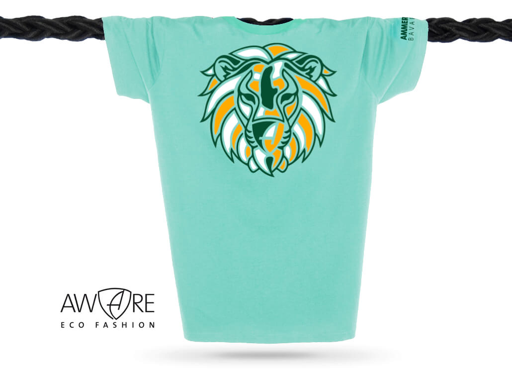 Ammersee Löwen T-Shirt Unisex 100 % Biobaumwolle Lion | Mint Spice
