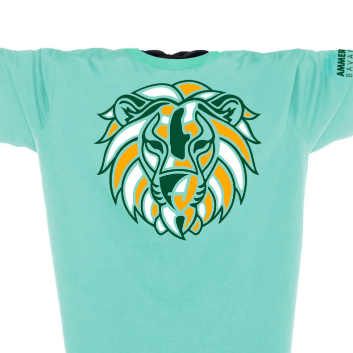 Ammersee Löwen T-Shirt Unisex 100 % Biobaumwolle Lion | Mint Spice