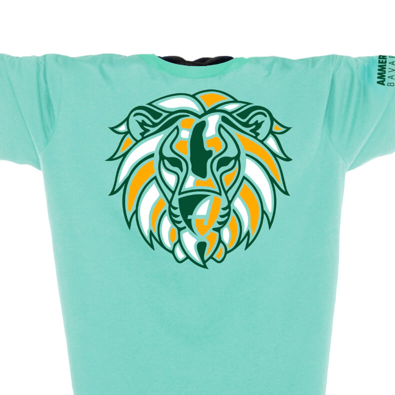 Ammersee Löwen T-Shirt Unisex 100 % Biobaumwolle Lion | Mint Spice