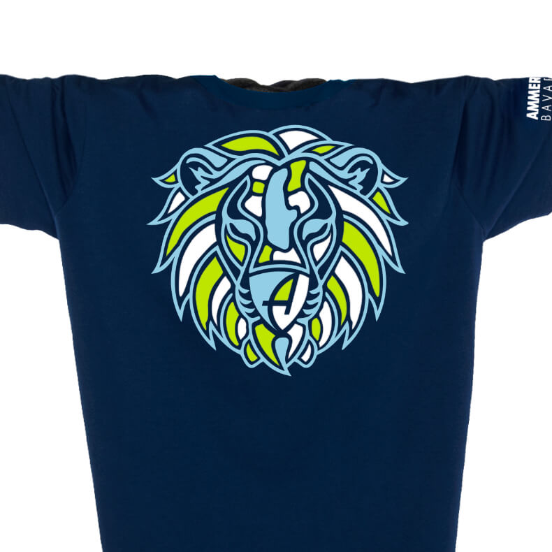 Ammersee Löwen T-Shirt Unisex 100 % Biobaumwolle Lion | Navy Bavarian