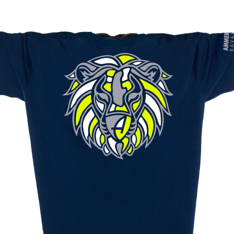 Sport- & Freizeitmode aus Bayern 208 abs utshirt lionhead navylime0201